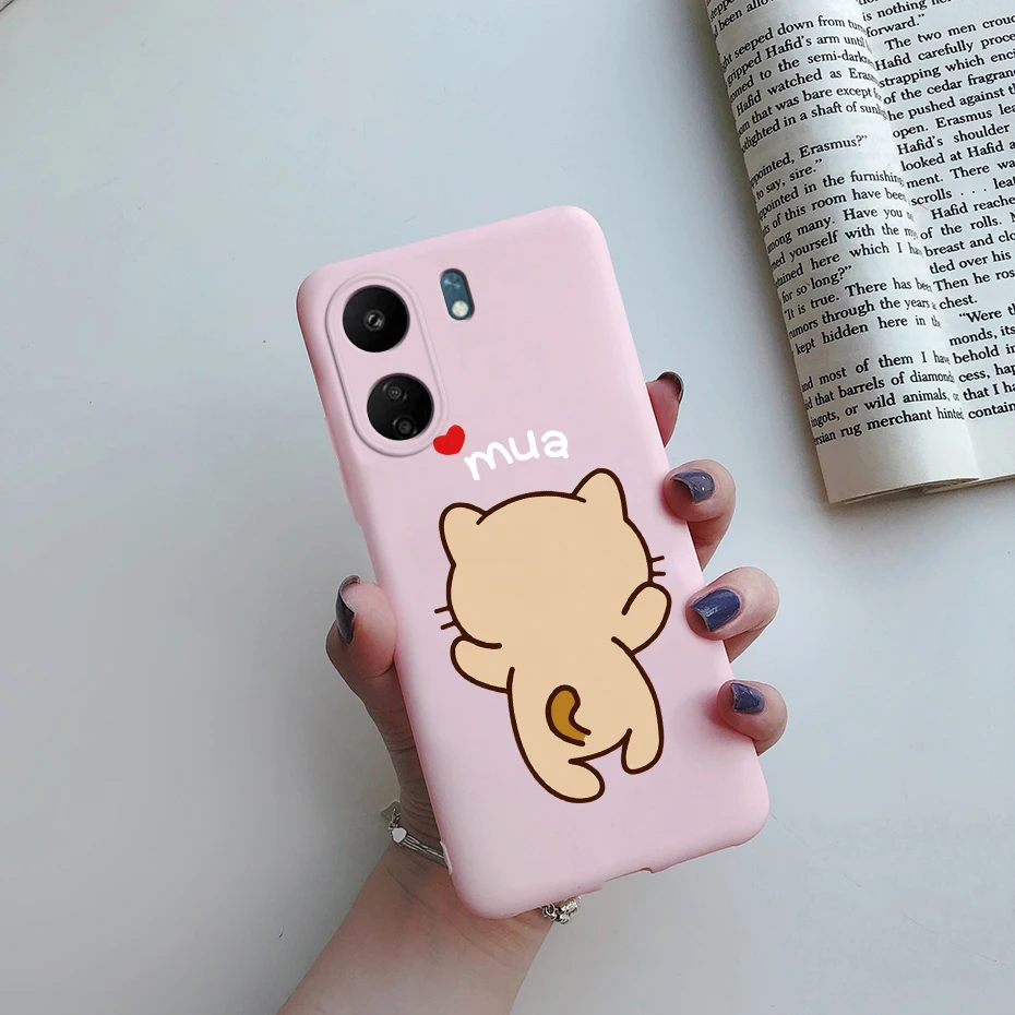 Cute Cat Cartoon Soft TPU Silicone Phone Case - Protective Back Cover and Bumper Design