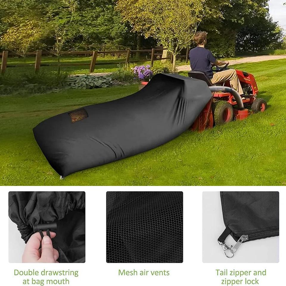 Rasentraktor Laubbeutel Aus Oxford-Stoff - Extra Großer Fangsack Für Laub & Grasschnitt