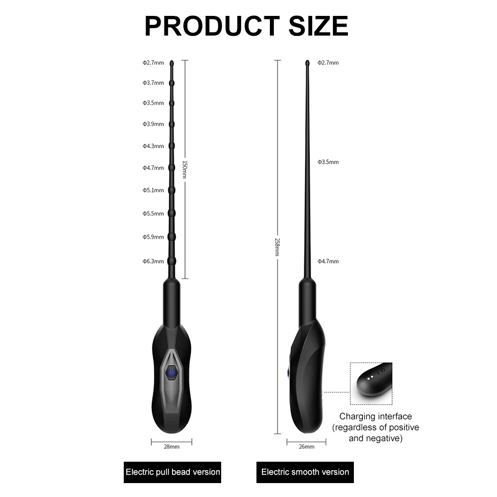 Penis Sex Toys 10 Speed Long Urethral Vibrator Catheter Plug Vibrating Urethra Sound Dilator Massager Dildo