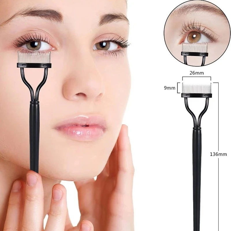 1PC Stainless Steel Semi-circular Shape Eyelash Curler Lash Eyelash Separator Brush Comb Mascara Curl Make Up Tool Beauty Makeup