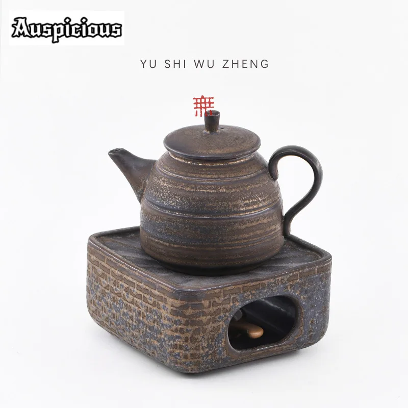 Creative Great Wall Brick Culture Ceramic Teapot Warmer Candle Warmer Base Jug Tea Stove Kettle Stand Chinese Teaset Accessories