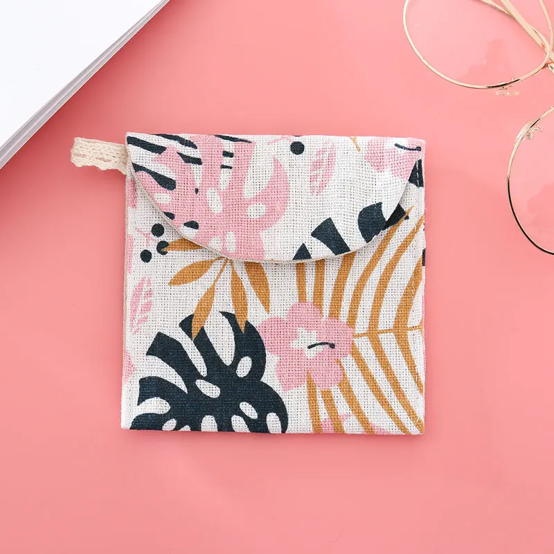 Canvas Ladies Coin Purse Key Storage Bag