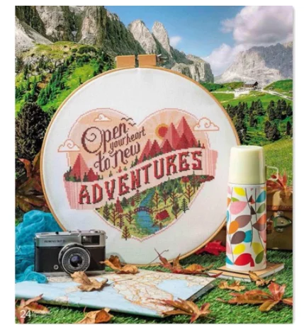 DIY Homefun Cross Stitch Kit - Counted Cross-Stitching Set with New Pattern