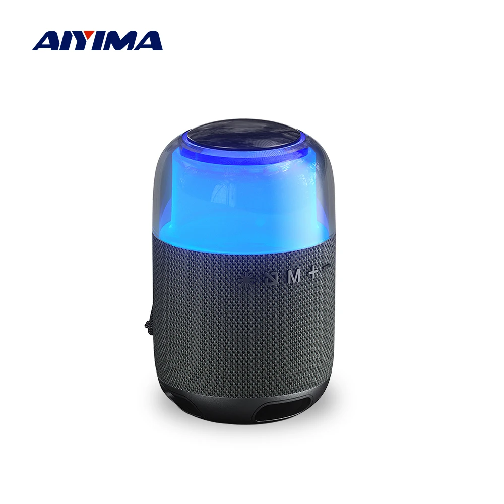 

Беспроводные Bluetooth-колонки AIYIMA 5,3, 8 Вт, водонепроницаемая Портативная звуковая коробка, сабвуфер, звуковая система, внешняя подсветка со шнурком