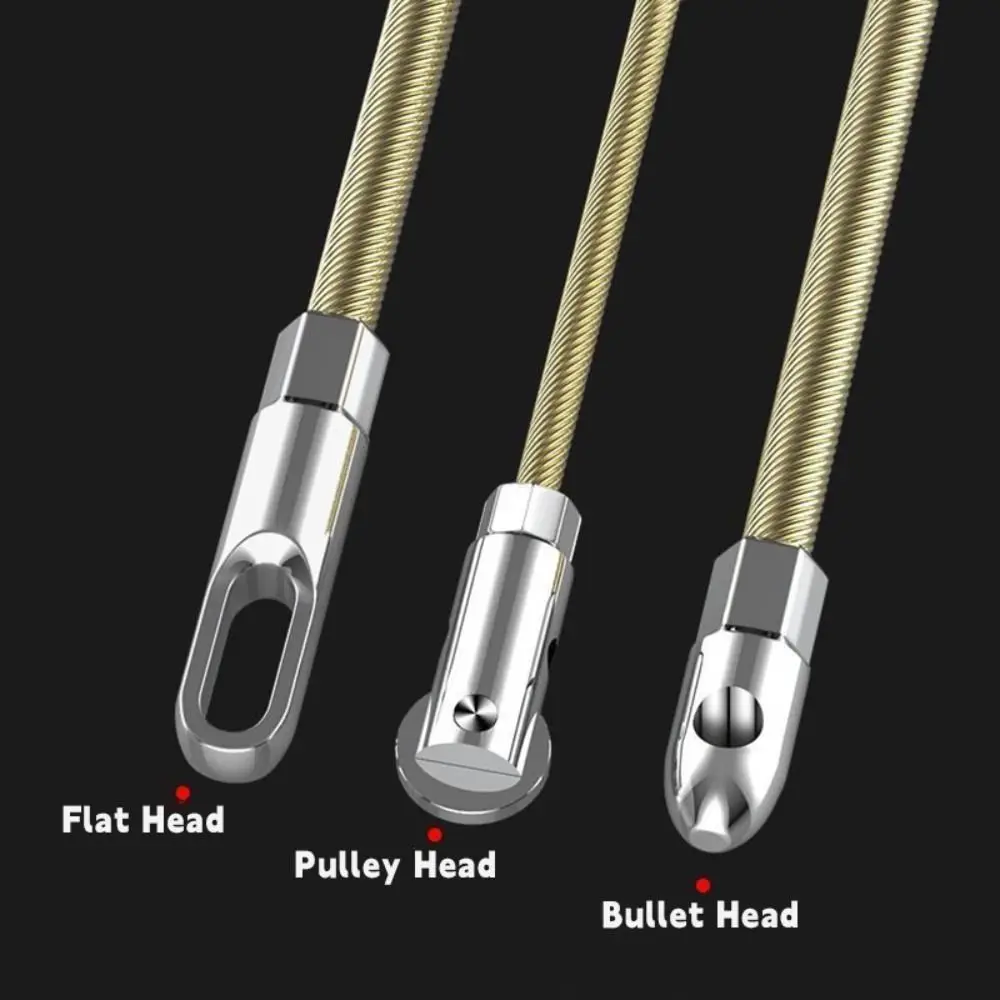 탄소강 와이어 풀러 커넥터 헤드 4mm 와이어에 연결 전기 기술자 도구 자동 스레드 가이드 케이블 풀러 액세서리