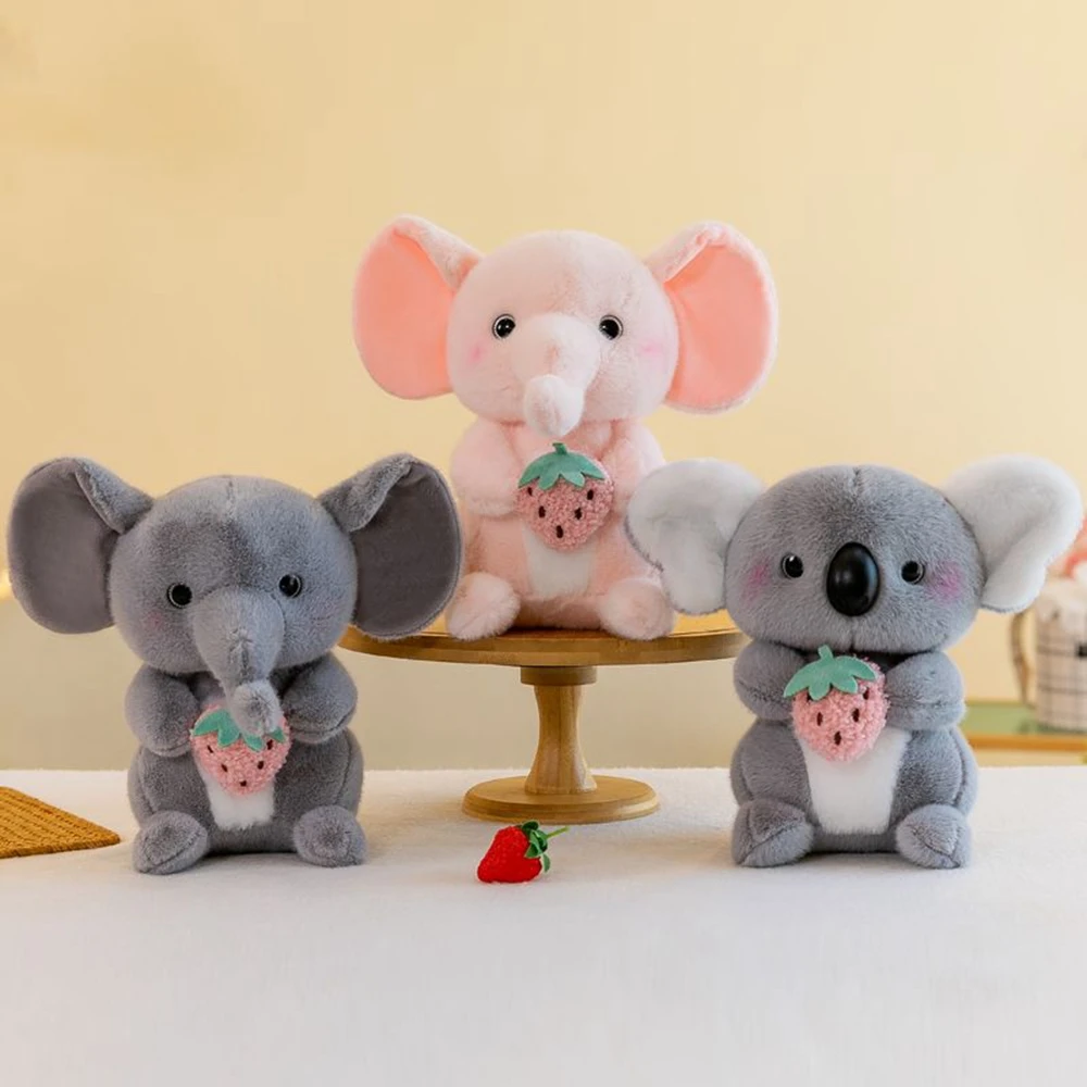 

25CM Cute Elephant Koala Plush Toy Soft Short Hair Wedding Shower Party Doll Send Children Birthday Christmas Gift