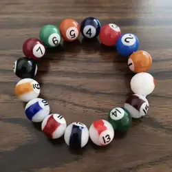 Vibrant Billiard Beads Dopamine Style Couple Bracelet (Bracelet)