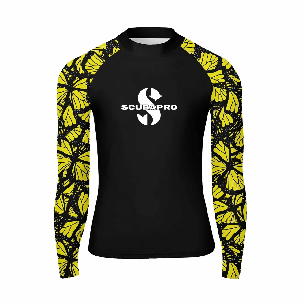 Men's Rash Guard Surfing Diving Swimwear Long Sleeve T-shirts UV Protection Swimsuit Swimming Shirt Beach Clothes Rashguard