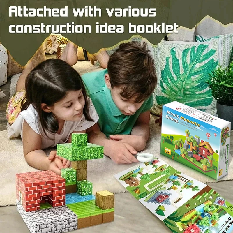 Magnetic Building Blocks 100pcs For Boys & Girls Age 3+ Sensory Toddlers Gifts Construction