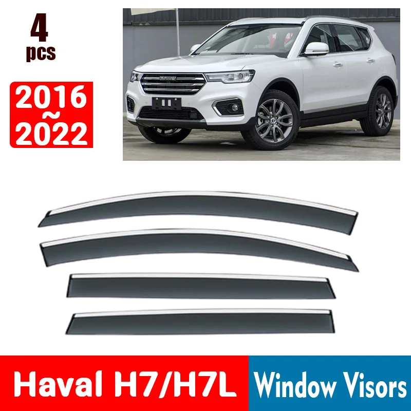 

FOR Haval H7 H7L 2016-2022 Window Visors Rain Guard Windows Rain Cover Deflector Awning Shield Vent Guard Shade Cover Trim