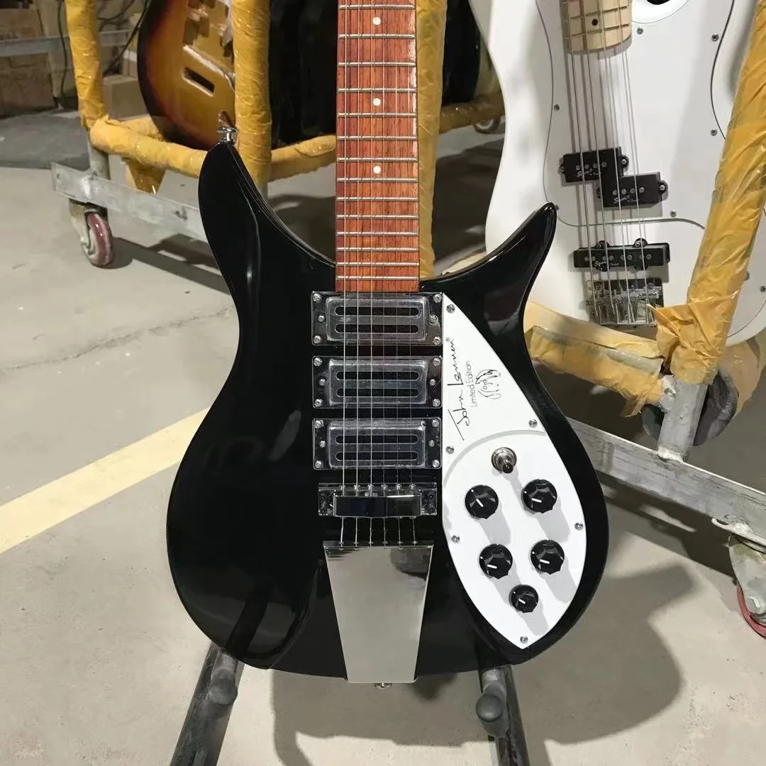 Chitarra Elettrica Rickenbacker 325, Ponte Del Sistema Tremolos, Tastiera In Palissandro, Colore Nero, Guitarra A 6 Corde, Muslimate, Milwau