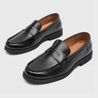 Handmade Casual Shoes Hot-selling Slip-on Flats Leather Mens Dress Loafers Luxury Comfy Moccasins Male Walking Business Shoes