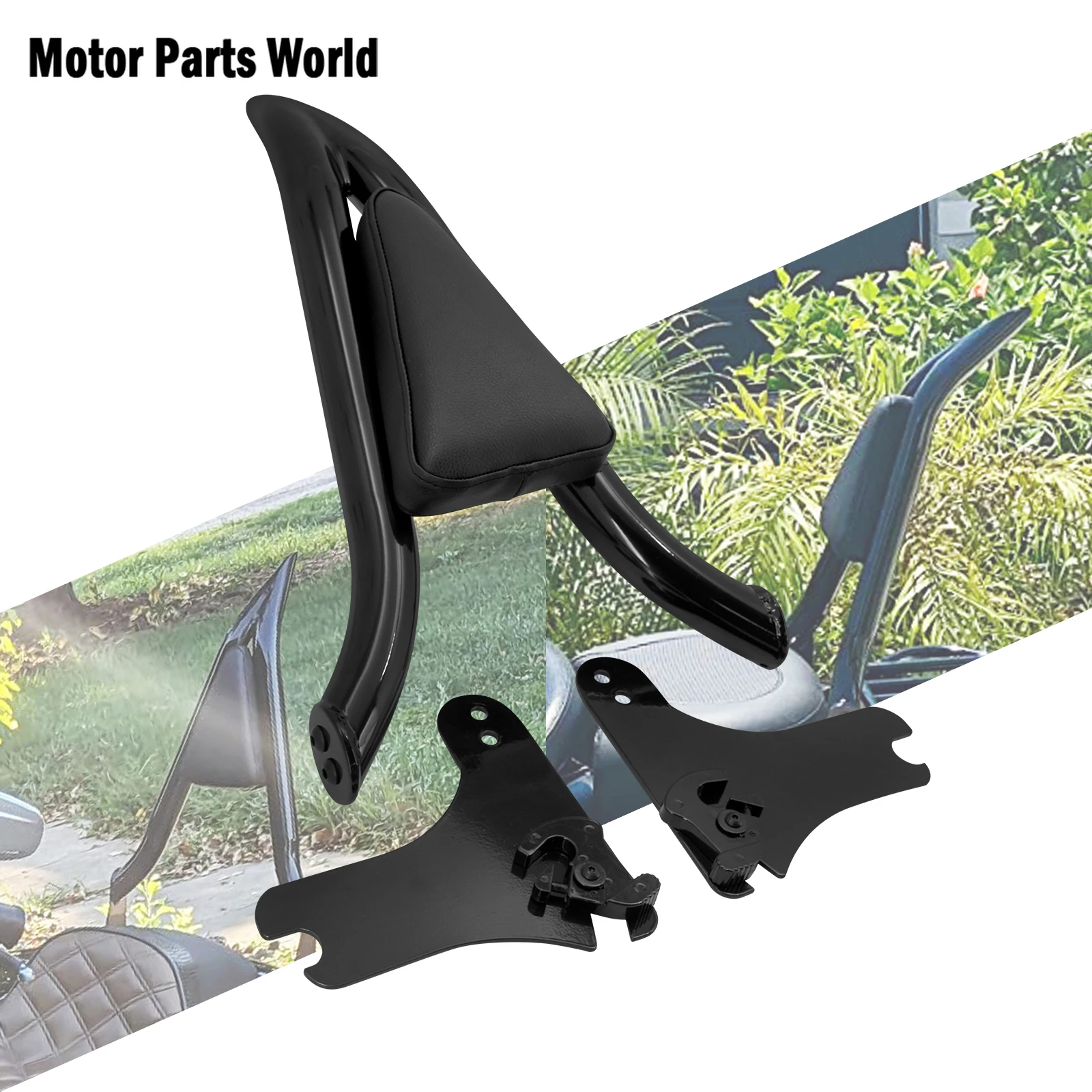 

Rear Passenger Sissy Bar Detachable Motorcycle Backrest Quick Release For Harley Touring Road Street Glide FLTRX FLHR CVO 97-08