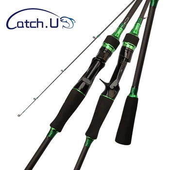 탄소 섬유 스피닝 캐스팅 루어 폴 미끼, WT 9-25g 라인, WT 6-18LB 패스트 배스 낚싯대, 1.65m, 1.8m