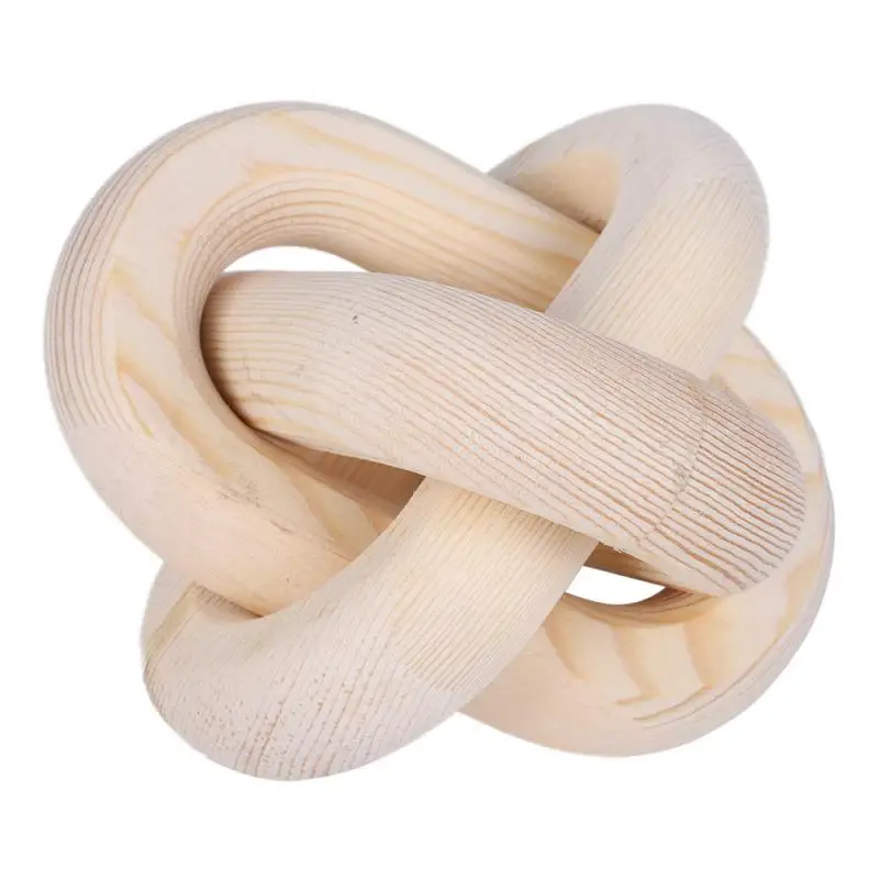 

Wooden Chain Link Ball Decoration Hand Carved 3-Link Chain Office Table Ornament Rustic Decor Craft room decoration accessories