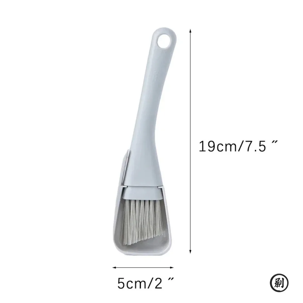 Window Groove Cleaning Brush Windows Slot Cleaner Door Floor Gap Keyboard Brush + Dustpan 2 In 1 Household Cleaning Tools Kit