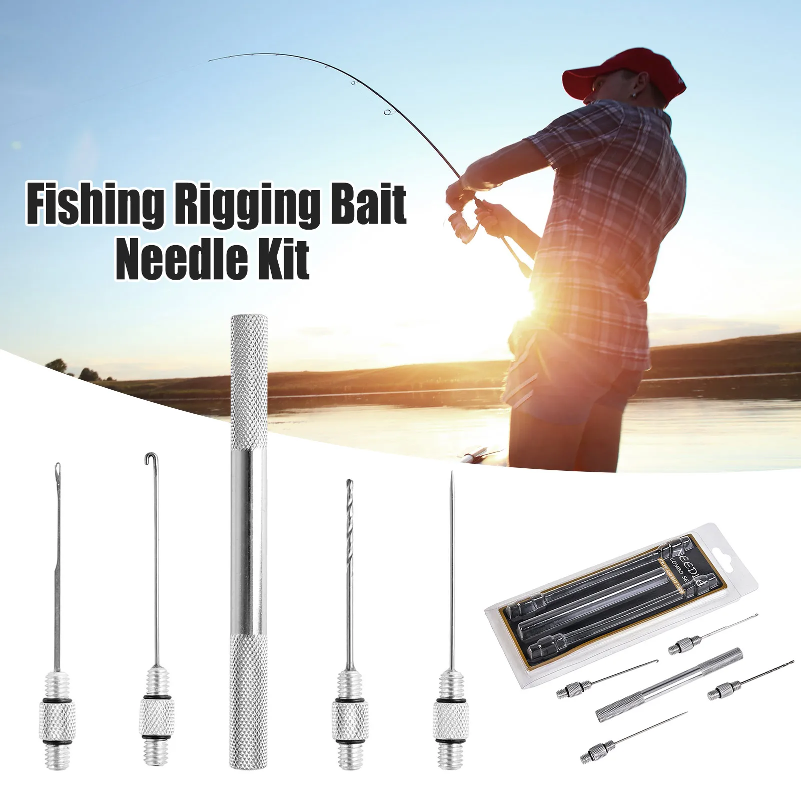 Set 5 Aghi Esca Per Pesca Alla Carpa – Boilie – Acciaio Inox – 9KM – Per Acqua Dolce E Salata