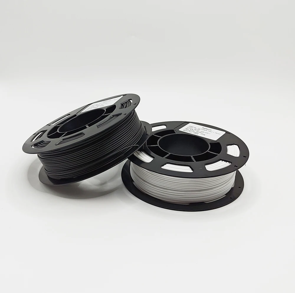 200g PLA 3D 프린터 필라멘트 검정 흰색 3D 프린터 재료 FDM 3D 프린터용 1.75mm 직경 PLA 필라멘트