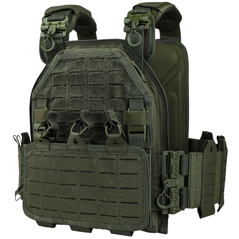 Tactical Vest YAKEDA Camo Vest Outdoor Hunting Plate Carrier Protective Adjustable Vest Airsoft Carrier Combat Equipmet