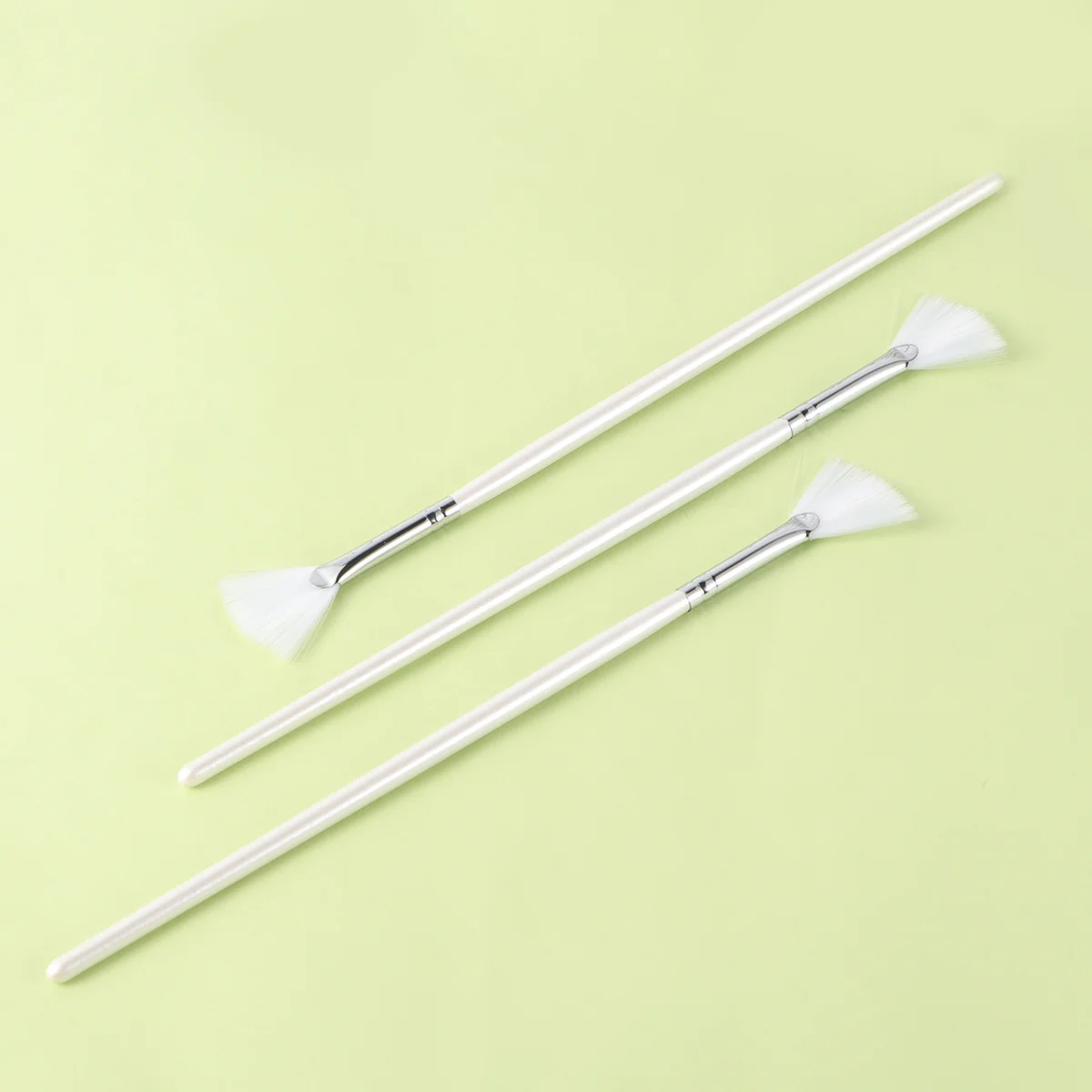 3 Pcs Facial Fan Paint Brush Brushes for Chemical Peels Acid Mask Thin Mini DIY Skin Care Spoon Child