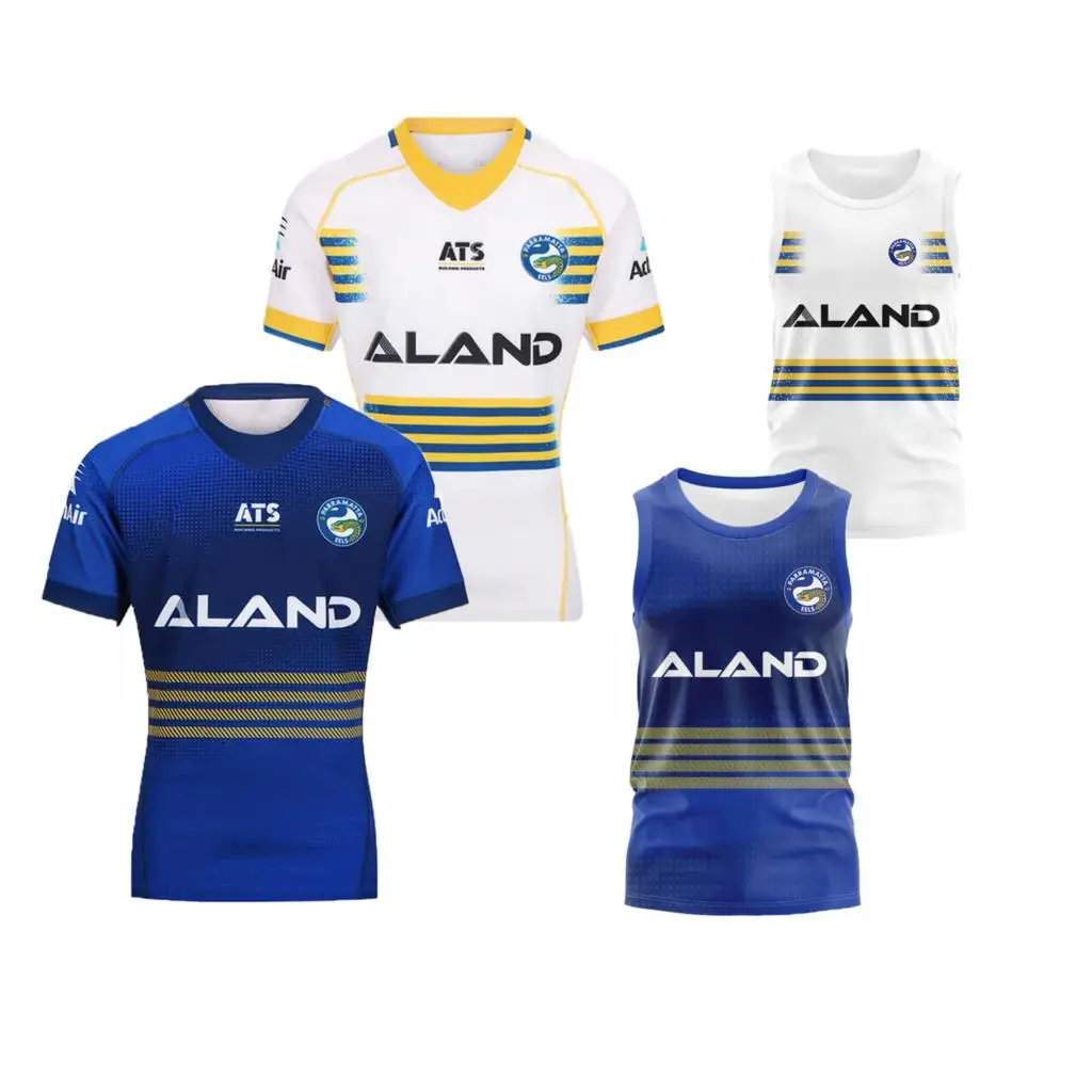 

2024 Parramatta Eels Men's Replica Home/Away Rugby Jersey Vest Shorts