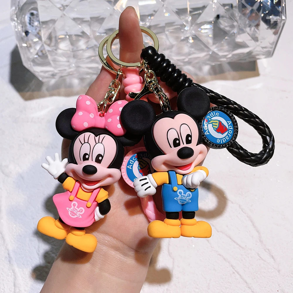 thumbnail image 2 of Llaveros de dibujos animados para niños, modelo kawaii de Disney, Mickey Mouse, Minnie, Pato Donald, Piglet, juguetes para niños, regalo, 2 of 5