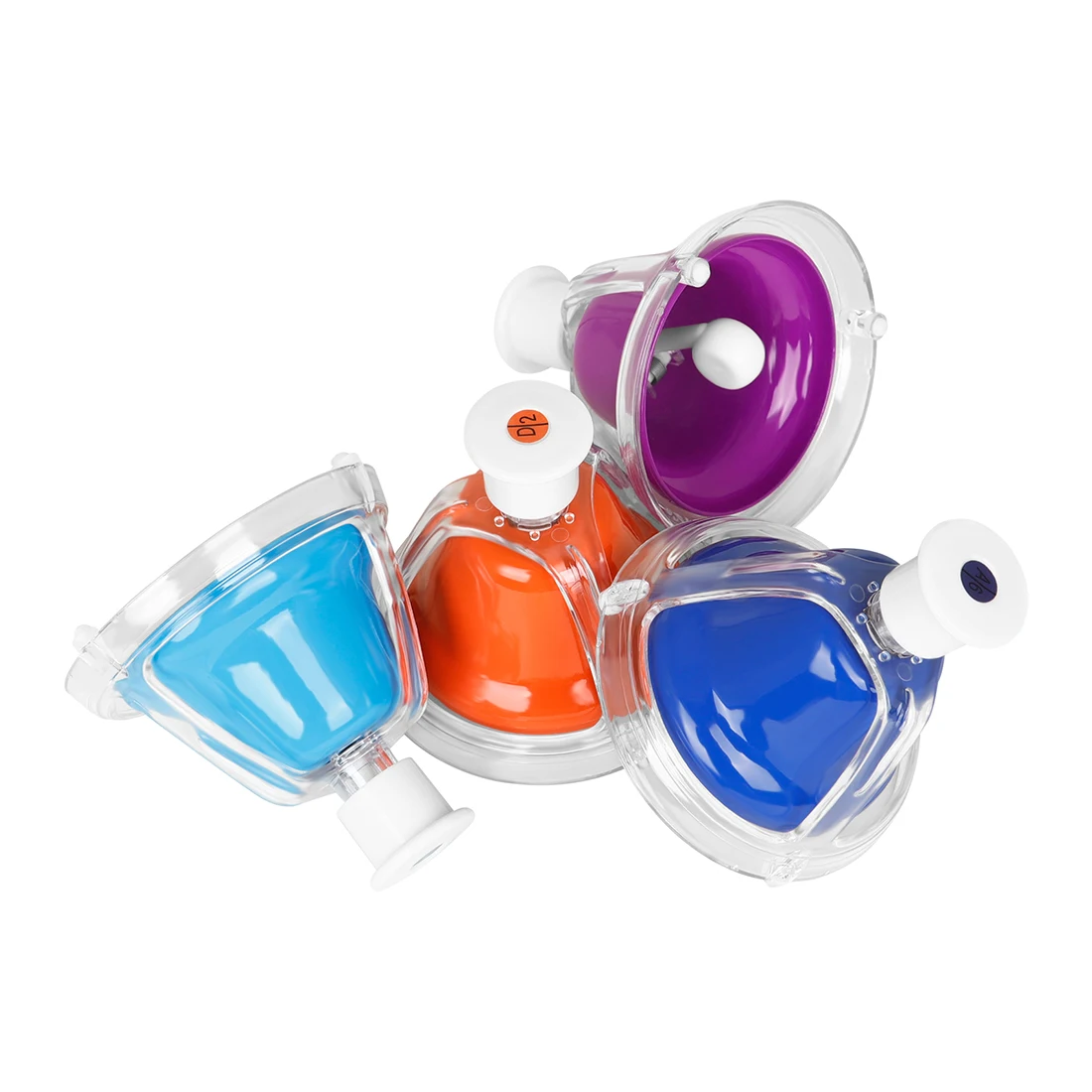 Orff 8-Tone Bells Transparent Cover Lesson Bells Percussion Musical Instruments Clapper Children's Toys Baby Gifts hand bell children percussion instruments