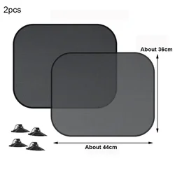 SEAMETAL Car Sun Shade with UV Protection and Suction Cup Mounting (Rear 2pcs)