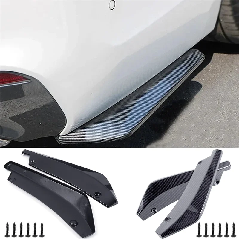 Bumper strip Universal Car Front Rear Bumper Strip Lip Spoiler Diffuser Splitter Scratch Protector Carbon Fiber Winglets Side Skirt Extension