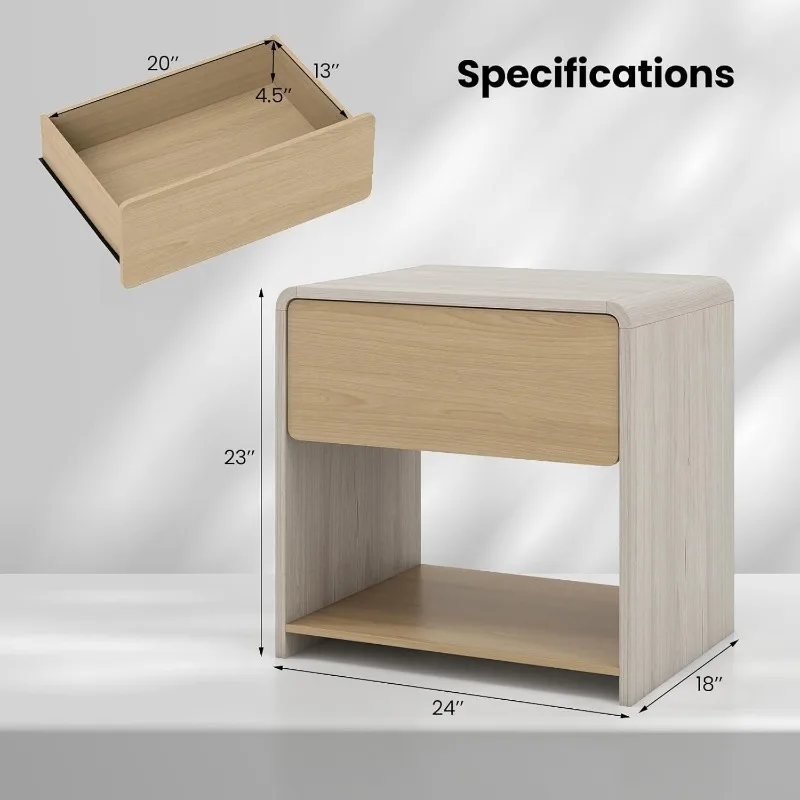 Ljustra Nightstand Storage