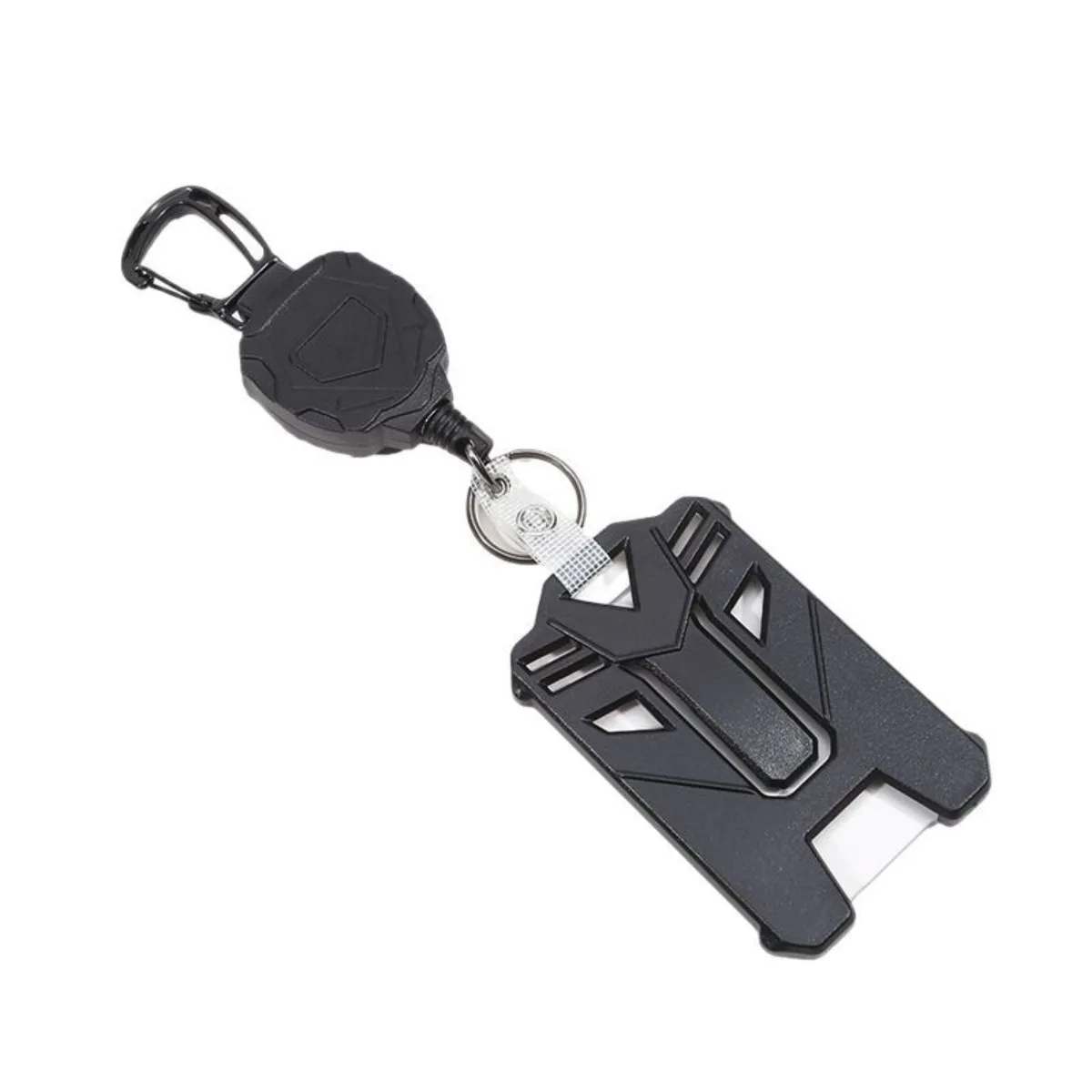 Retractable Badge Reel with Carabiner ID Pull Keychain Holder for Multiple Tools