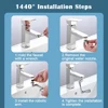 Metal 1440° Universal Rotation Faucet Sprayer Head for Faucet Extender Aerator Bubbler Nozzle Kitchen Tap Washbasin Robot Arm 5