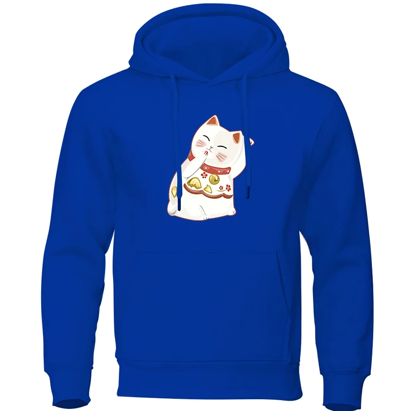 

Cartoon Good Lucky Cat Print Hoodie Graphic Sweatshirt Hip Hop Harajuku Unisex Pullover Female Streetwear Hoody Free Shipping