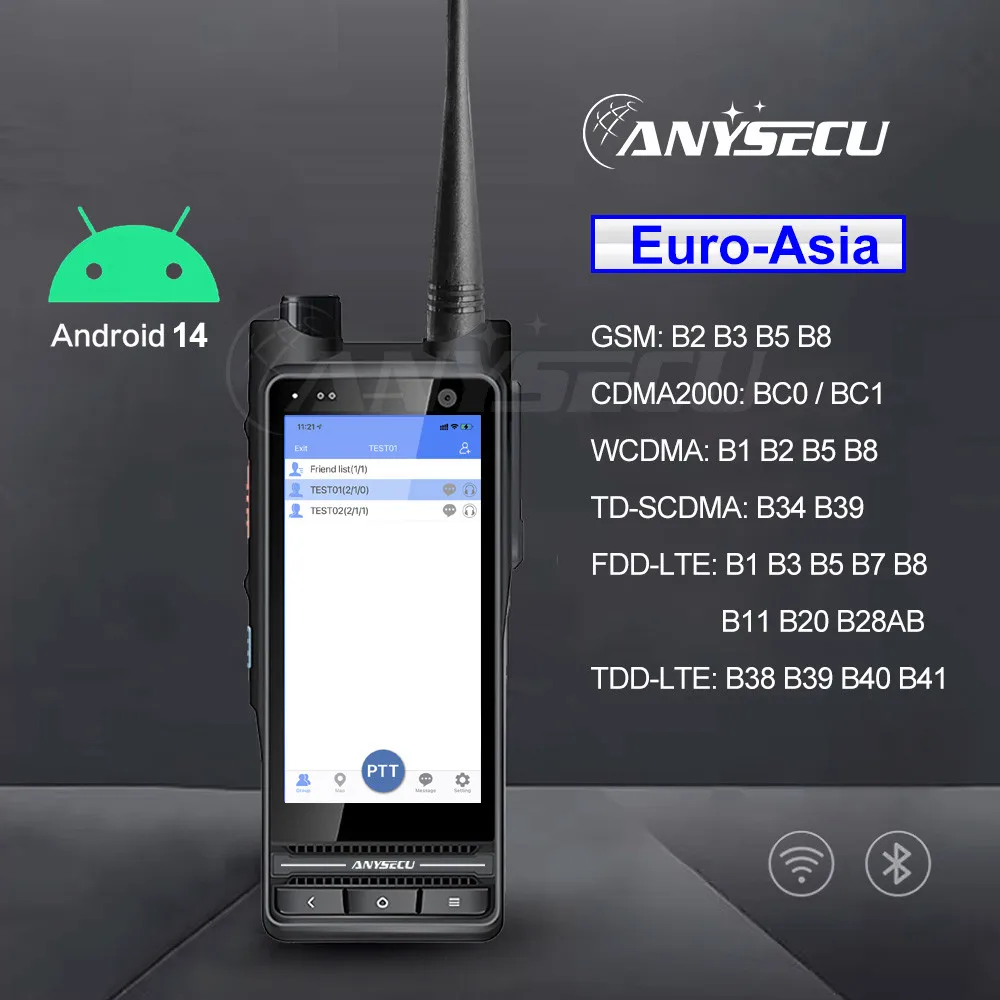 ANYSECU 4W DMR W69 Analog Dual-mode Walkie-talkie NFC IP68 Android Global version smart phone DMR POC 4G LTE radio zello/realptt - Image 6