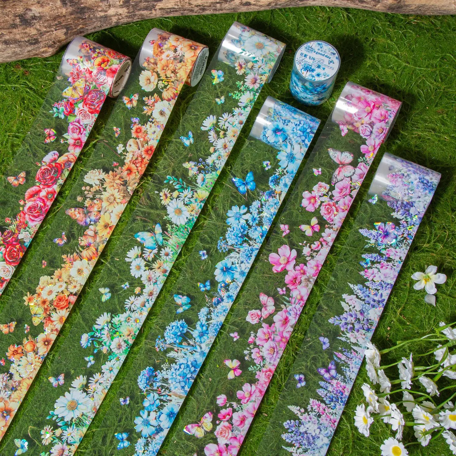 

1pcs Cute Butterfly in The Flower Masking Washi Tape Decorative Adhesive Diy Label Scrapbooking Material Sticker