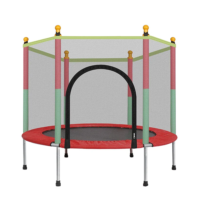 

Indoor Trampoline With Protective Net For Adults Kids Jumping Bed Outdoor Trampolines Exercise Fitness Equipment Bed