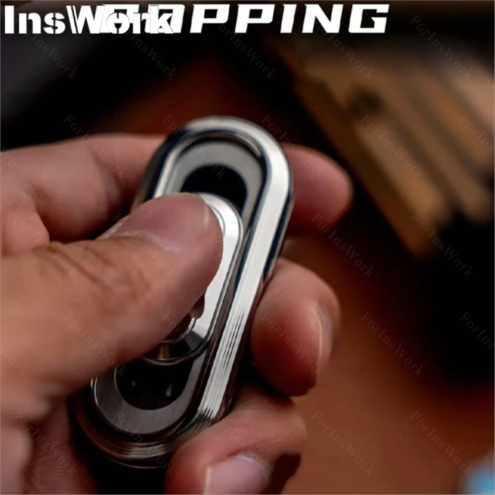 WANWU-EDCステンレス鋼ポッププッシュスライダーフィジェット