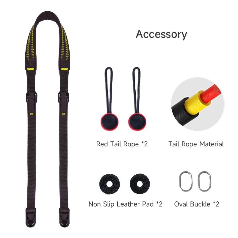 Lot De 5 Sangles Rapides Pour Appareil Photo - Avec Boucles D'ancrage - Compatible DSLR/DSLM - 5 Couleurs