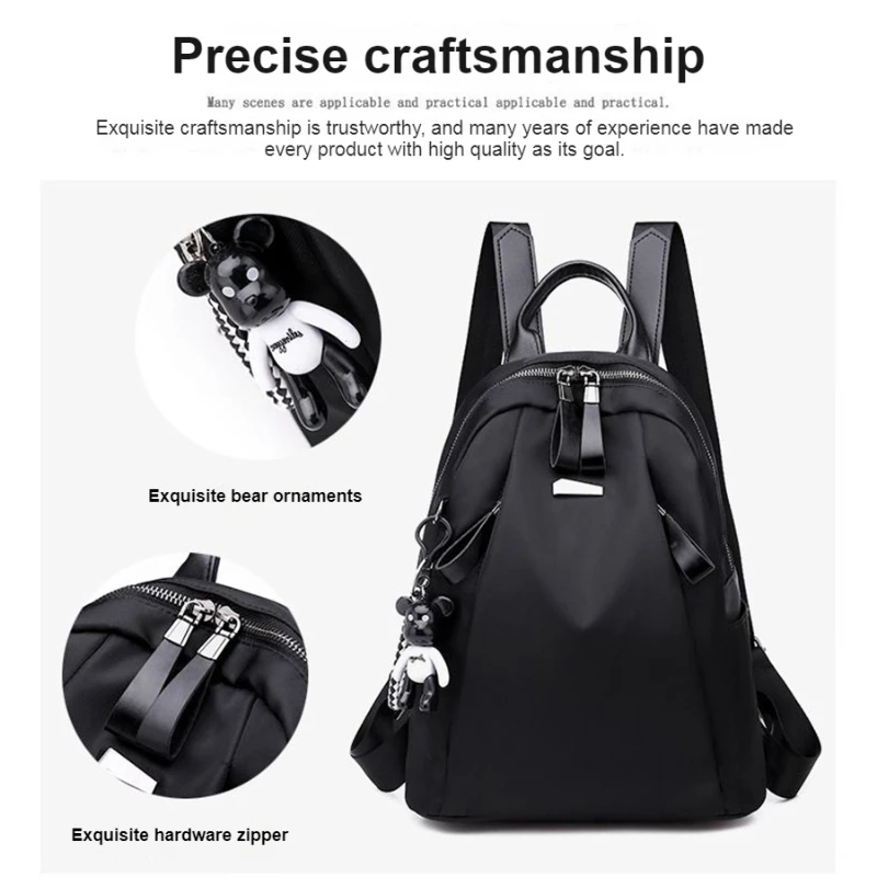 Women's Trendy Street Style Backpack - Oxford Fabric School Bag for Teens 3