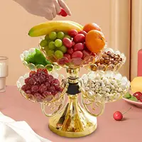 Flower Snack Dessert Plate Fruit Bowl Light Luxury with 5 Bowl Dried Fruit Plate for Cafe Household Office Wedding Living Room 1