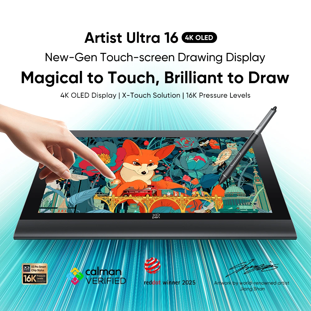 XPPen inch Artist Ultra 16 OLED 4K Touch-screen Drawing