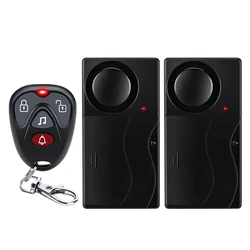 Advanced Wireless Door and Window Vibration Alarm with Adjustable Sensitivity (2Hosts 1 control)