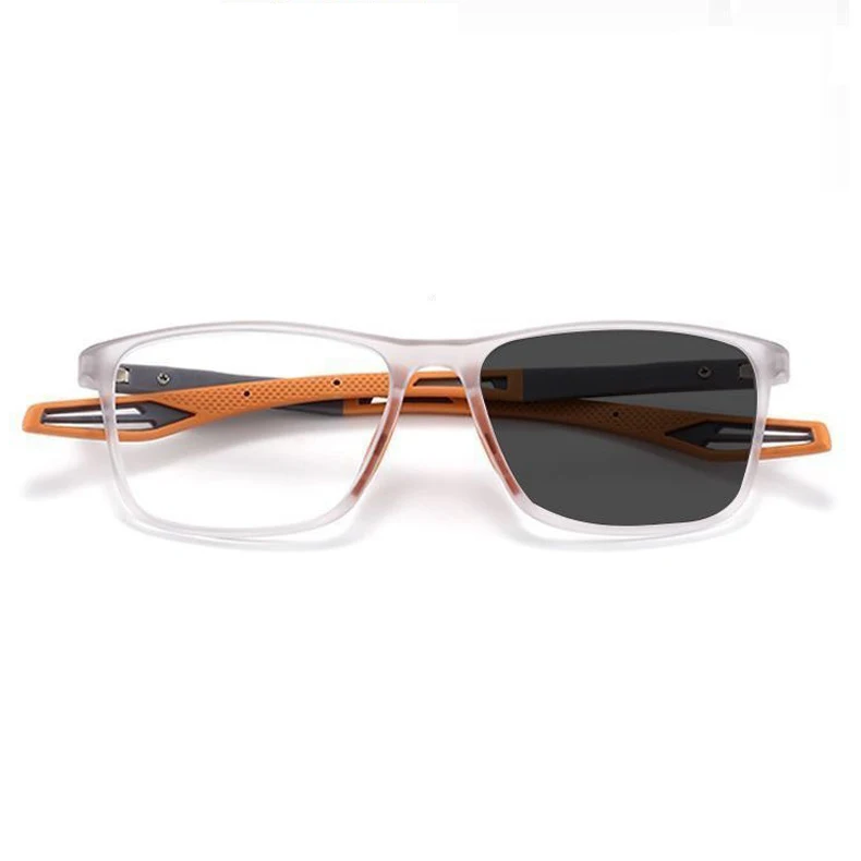 Men's Spring Leg Photochromic Sports Sunglasses & Reading Glasses with Anti-Blue Light Protection