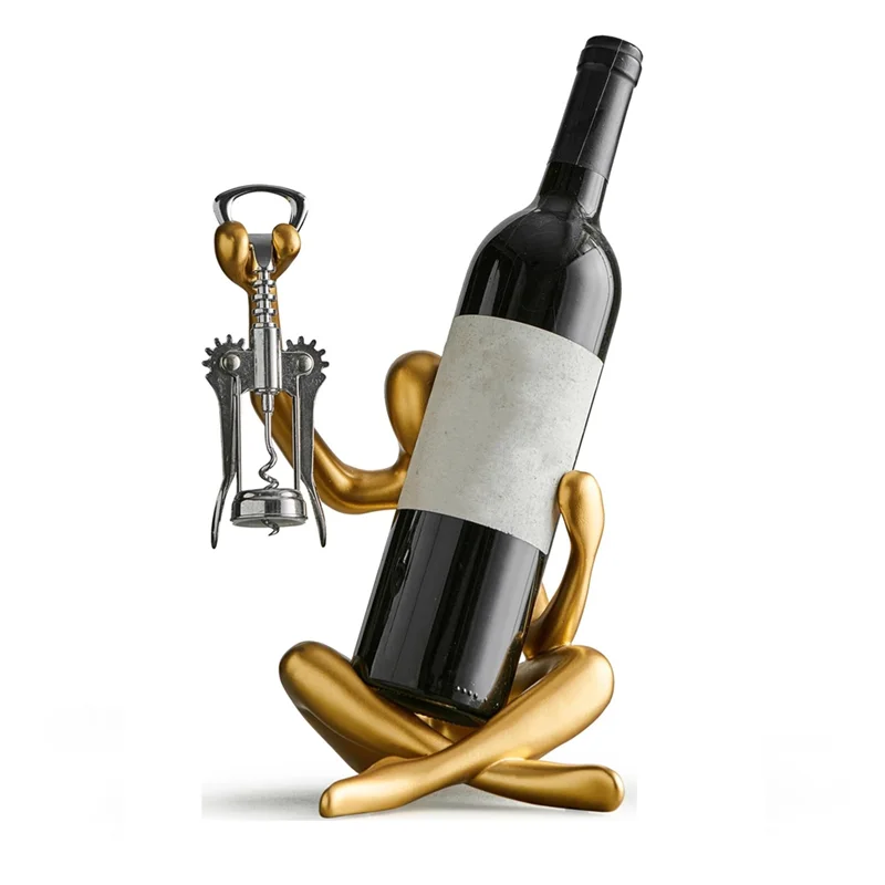 Statue Wine Bottle Rack Suitable For Countertop Wine Bottle Holder Rack Desktop Decorative