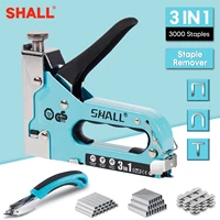 SHALL 3 In 1 Nail Gun DIY Furniture Construction Stapler Upholstery Staple Gun With 3000 Staples Home Decor Carpentry Tools 1
