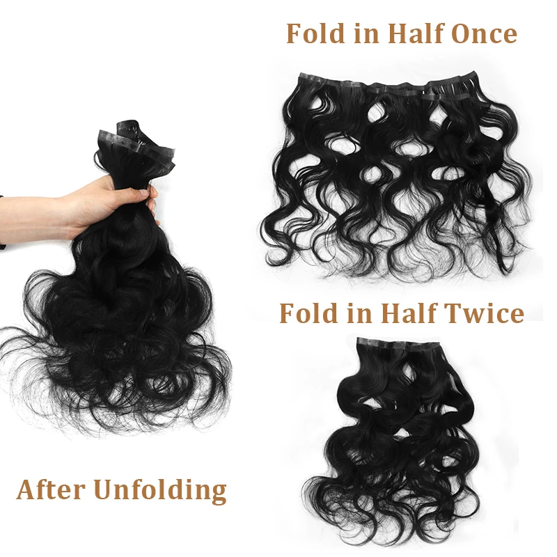 MRS Hair Body Wave Long Pu Weft Skin Tape Human Hair Bundles Seamless Body Wave Human Extensions 12-30 Inch