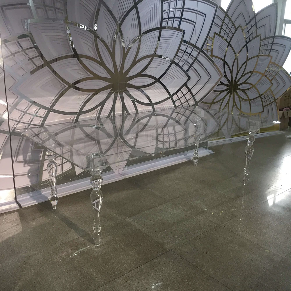 

Modern Wedding Clear decorate acrylic table Acrylic Bridal table / acrylic Sweetheart table
