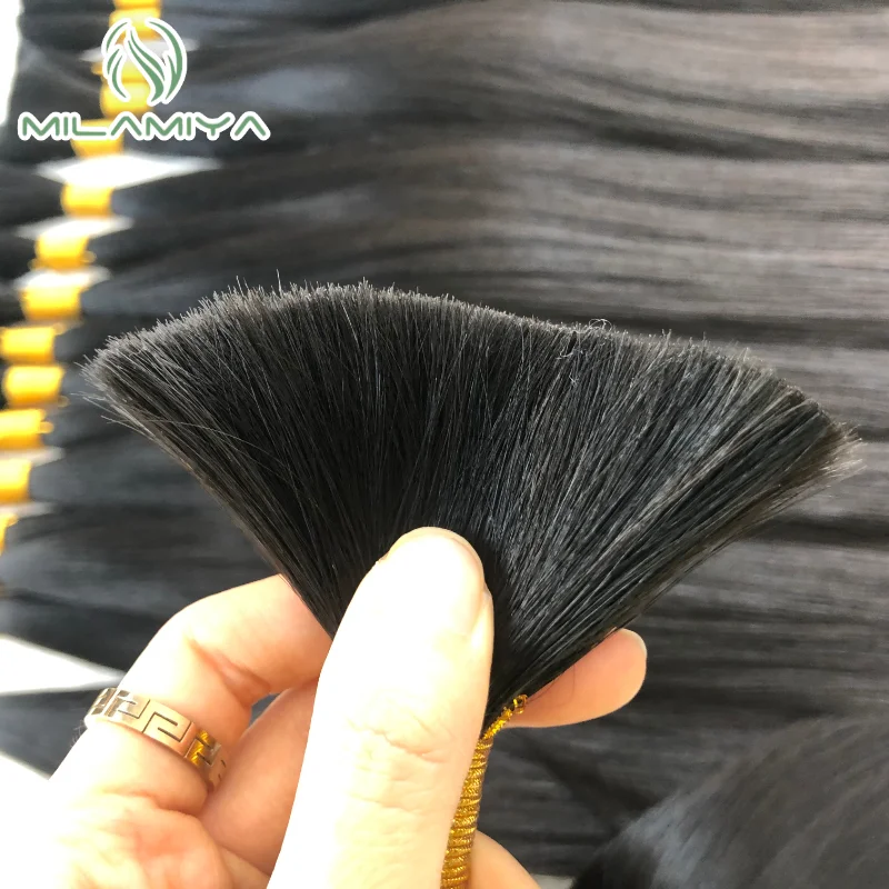 Straight Bulk Human Hair 100g bundles, 12-26 inches. Elevate your style with quality wholesale Peruvian hair extensions - Image 2