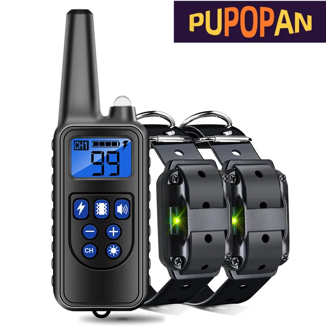 Electric Dog Training Collar Detachable Bark  Rechargeable Anti Barking Shock Vibration Collar for All Dogs Pet with Clicker 6