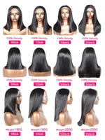 Cheveux bruts vietnamiens 250 densité 100 cheveux humains dentelle frontale perruques droite naturel noir 13x6 Bob perruque dentelle avant perruques de cheveux humains 6